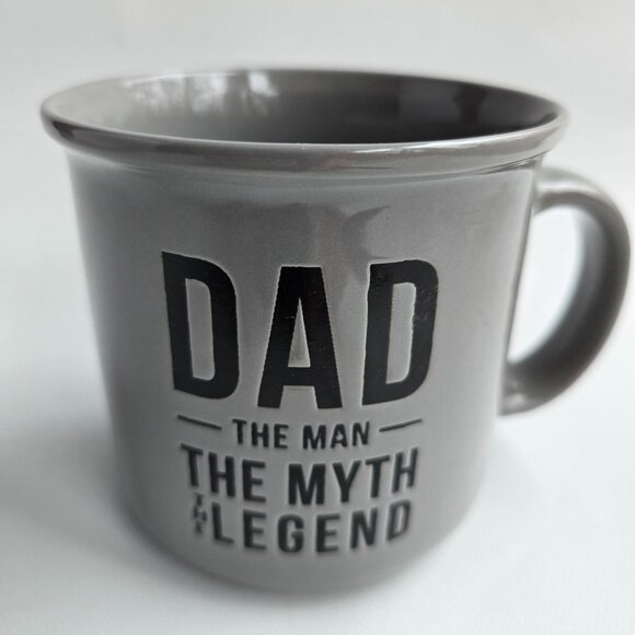 Dad The Man The Myth The Legend Grey Ceramic Coffee Mug 18 Oz By MRKT Finds - Picture 3 of 16